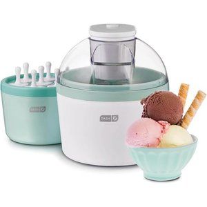 Ice Cream Maker for Gelato, Sorbet, Frozen Yogurt + Ice Pops, with Mixing Bowl